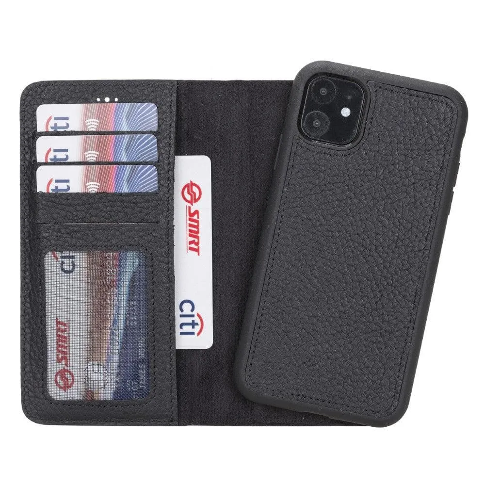 Magic iPhone 12 Series Detachable Genuine Leather Wallet Case - MW Phone Case