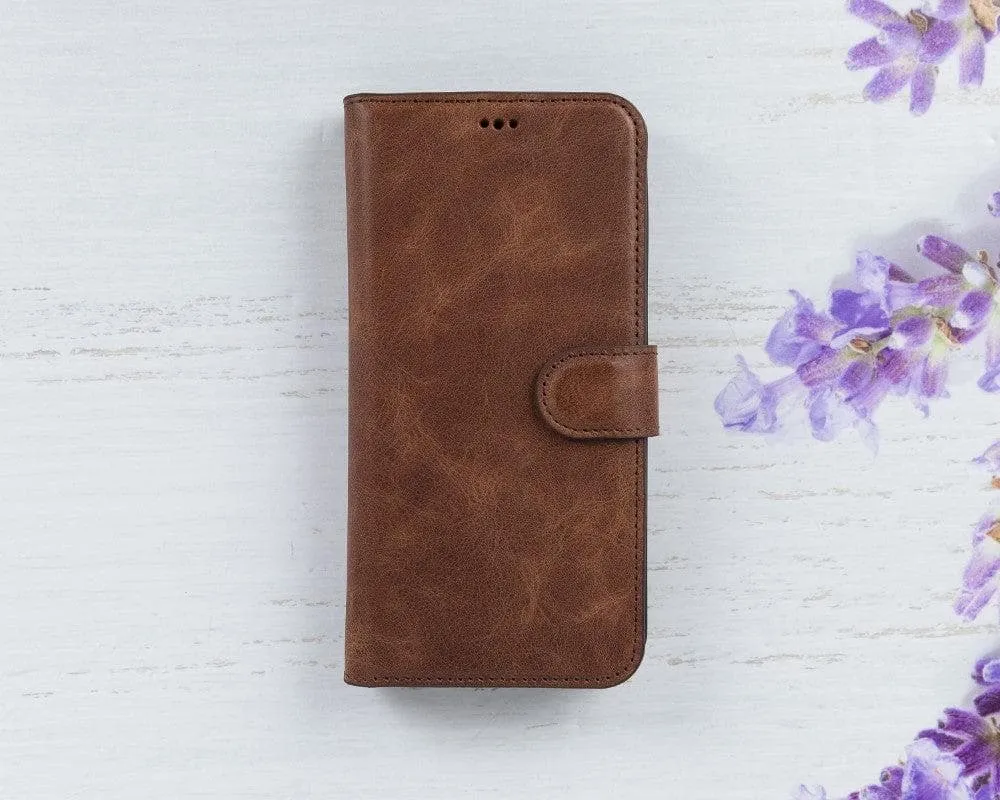 Magic iPhone 12 Series Detachable Genuine Leather Wallet Case - MW Phone Case