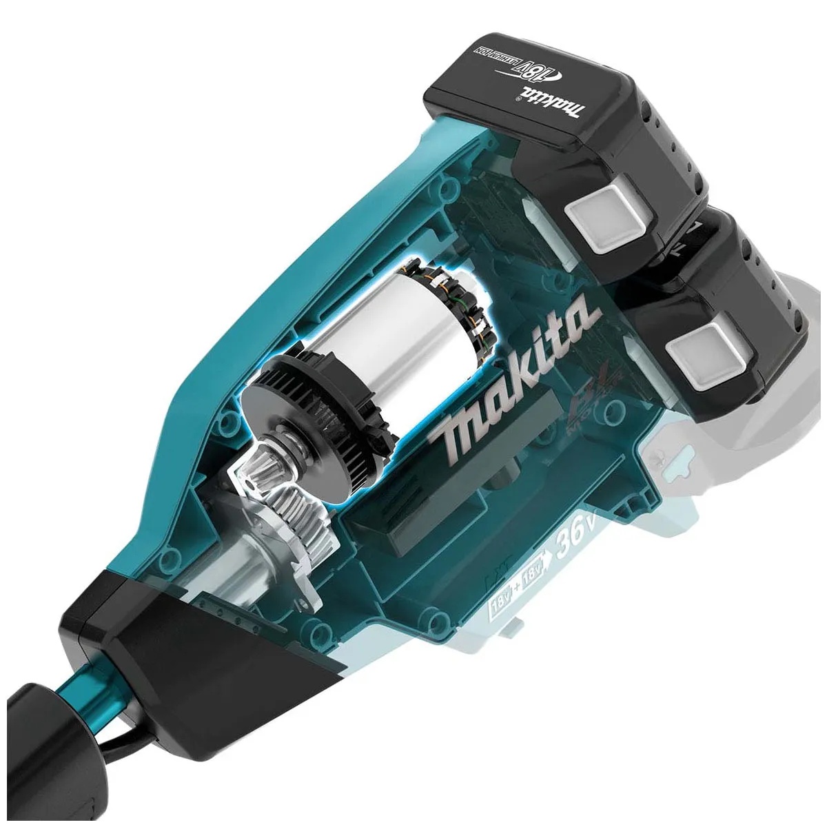 Makita DUR369APT2 36V LXT Brushless Brush Cutter With 2 x 5.0Ah Batteries & Charger