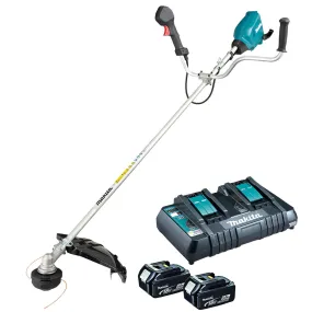 Makita DUR369APT2 36V LXT Brushless Brush Cutter With 2 x 5.0Ah Batteries & Charger