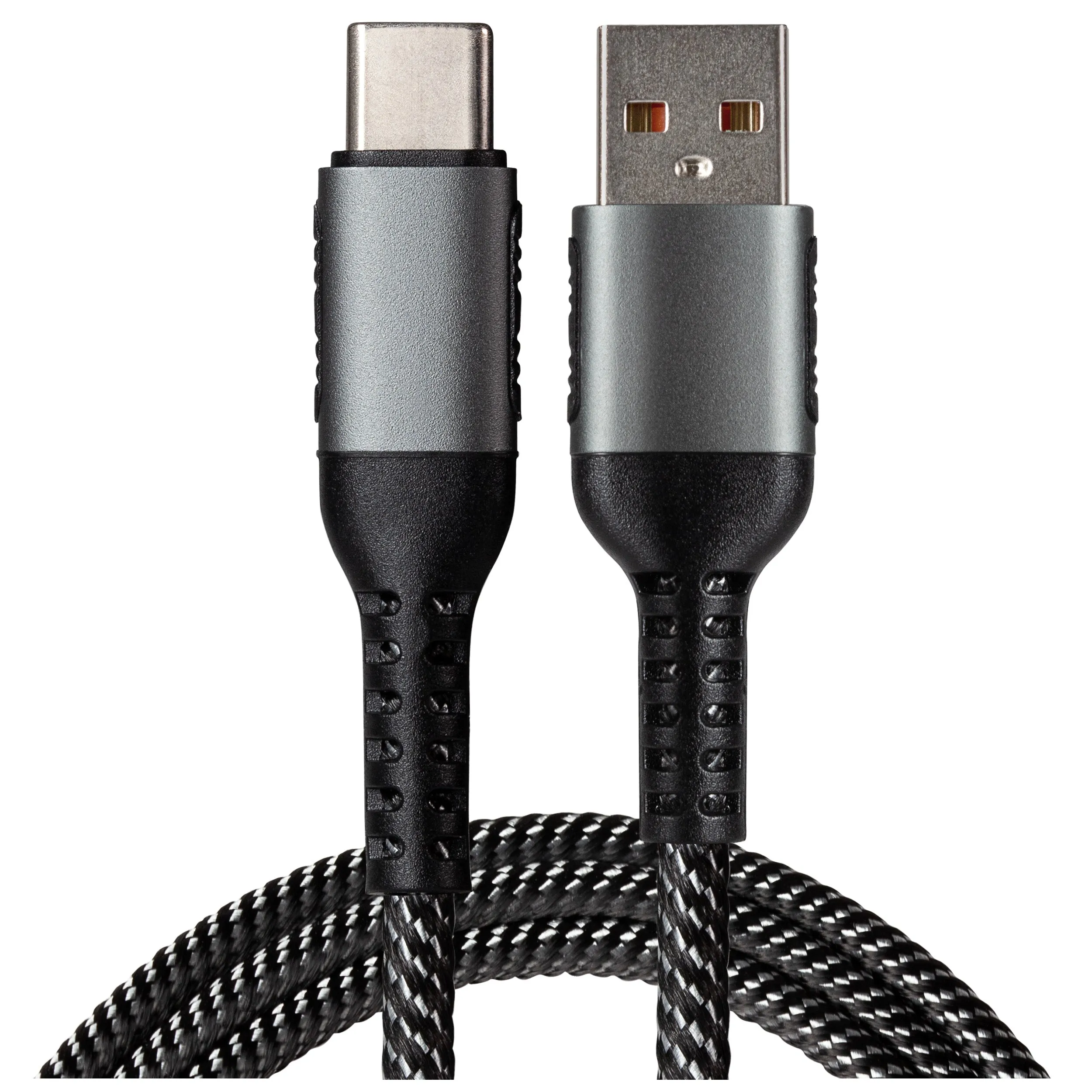 Maplin USB-C to USB-A Braided Cable - Black