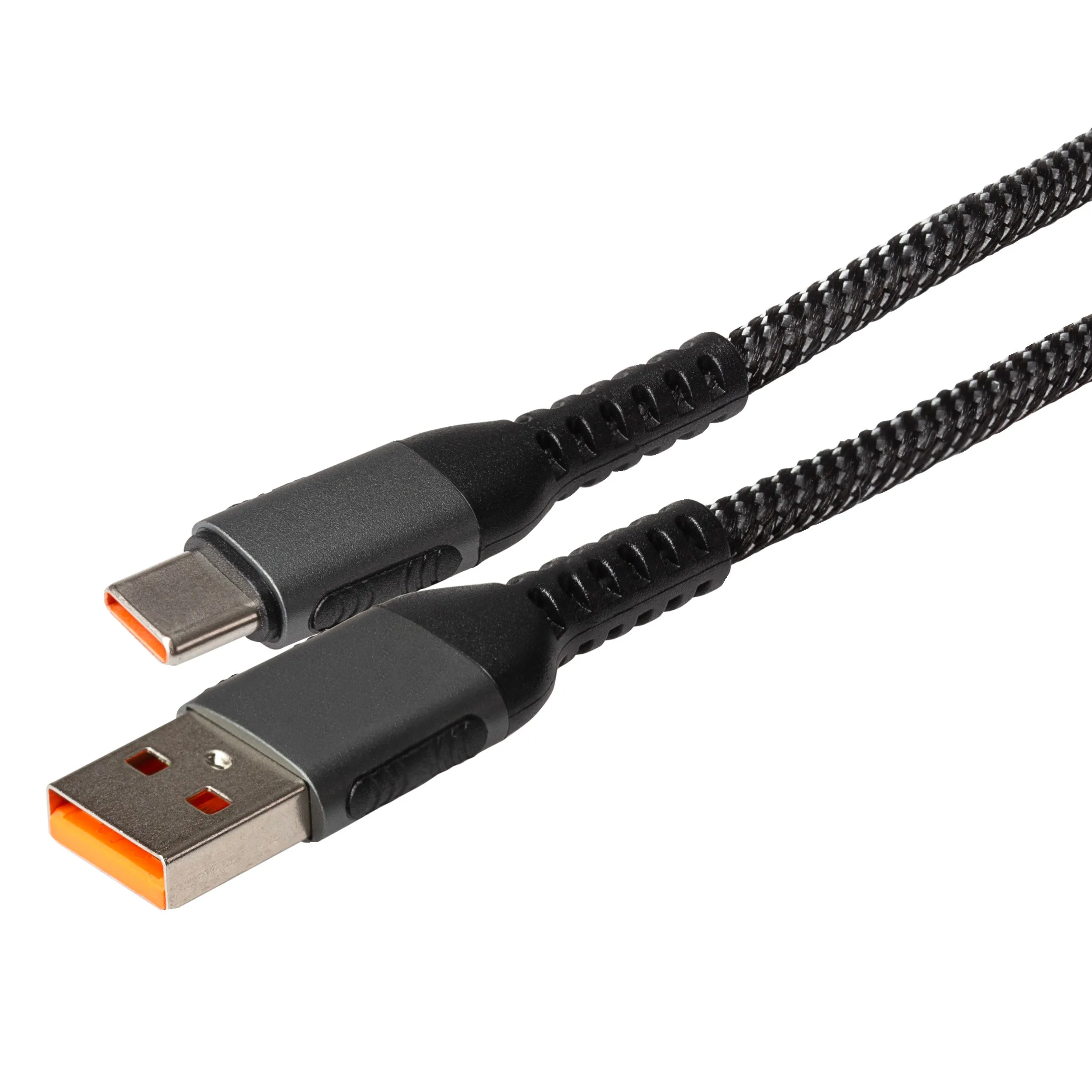 Maplin USB-C to USB-A Braided Cable - Black