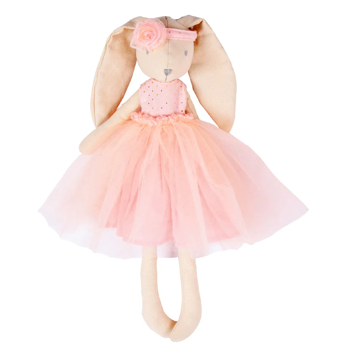 Marcella the Bunny in Ballerina Tulle Netting Pink Dress