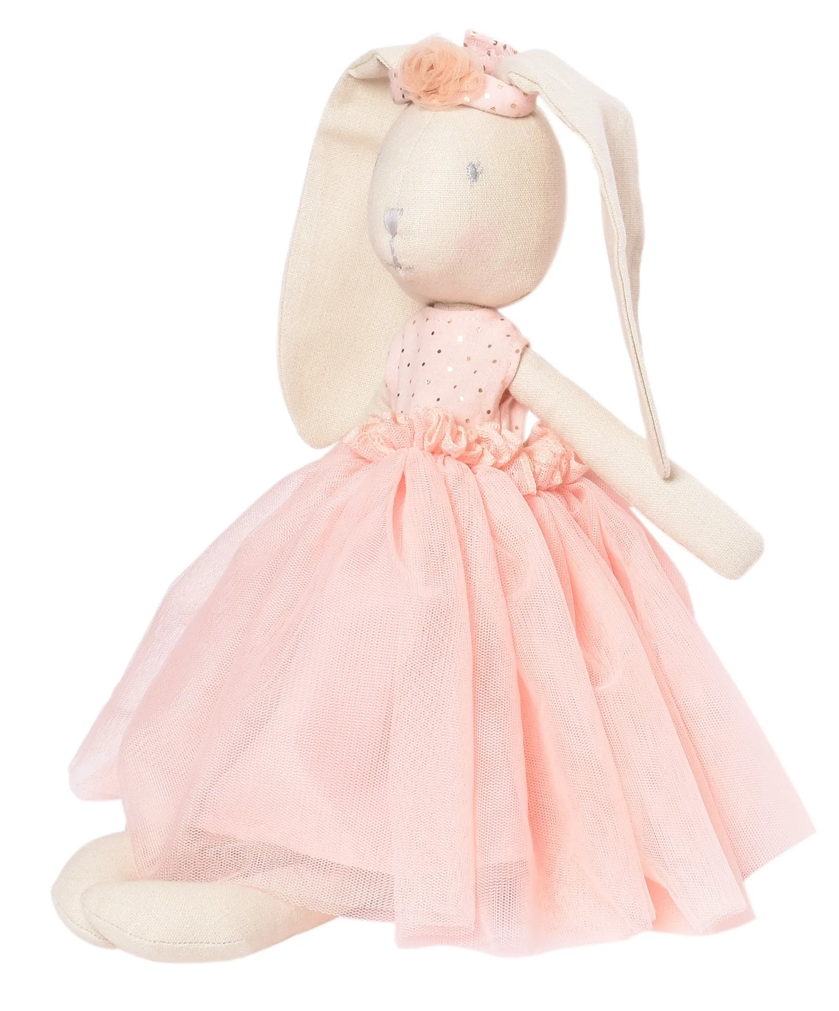 Marcella the Bunny in Ballerina Tulle Netting Pink Dress