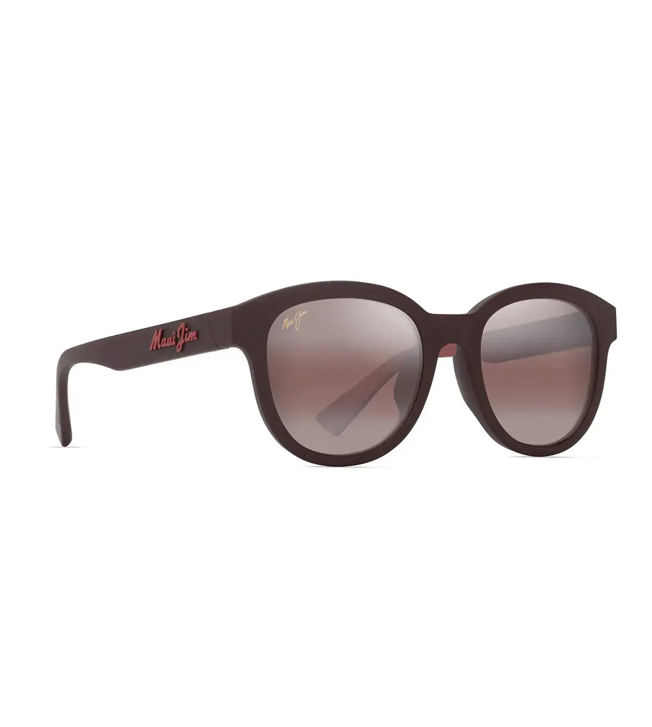 Maui Jim Unisex Burgundy Round Sunglasses