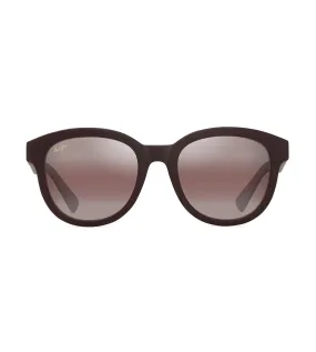 Maui Jim Unisex Burgundy Round Sunglasses