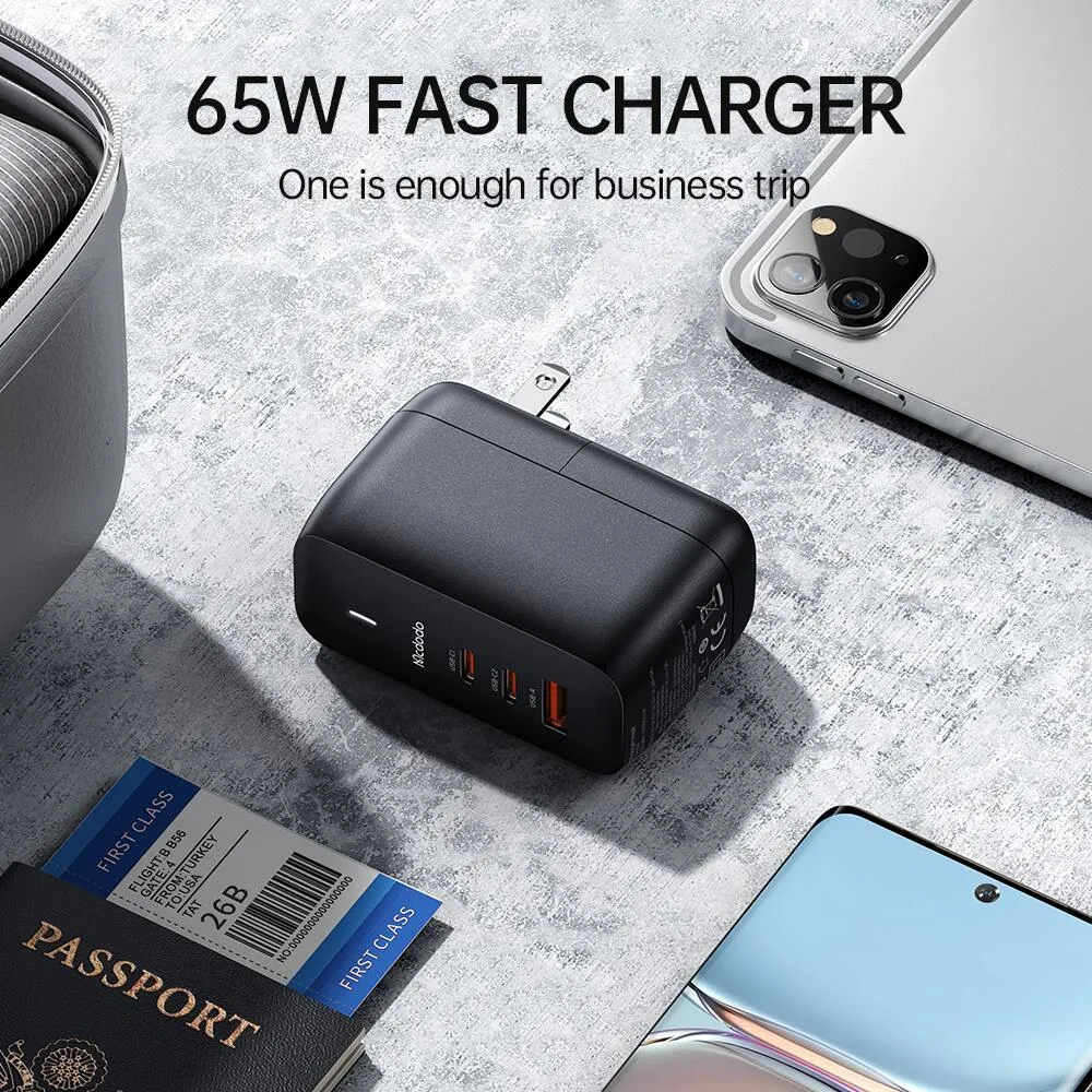 Mcdodo Mecha Series 65W GaN Universal Charger Set EU/UK/US Plug (Reddot Winner 2021)