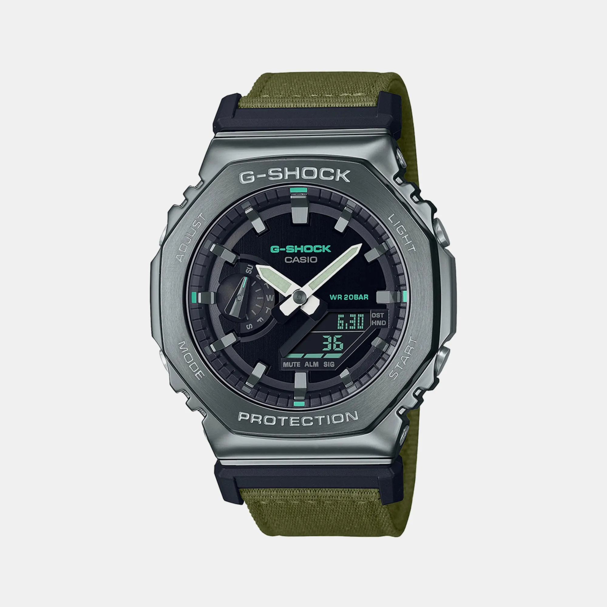 Men's Grey Analog-Digital Cloth Watch G1374 - GM-2100CB-3ADR