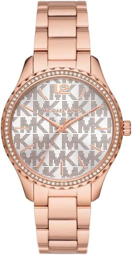 Michael Kors Ladies Watch Layton 38mm Silver Rose Gold MK7297