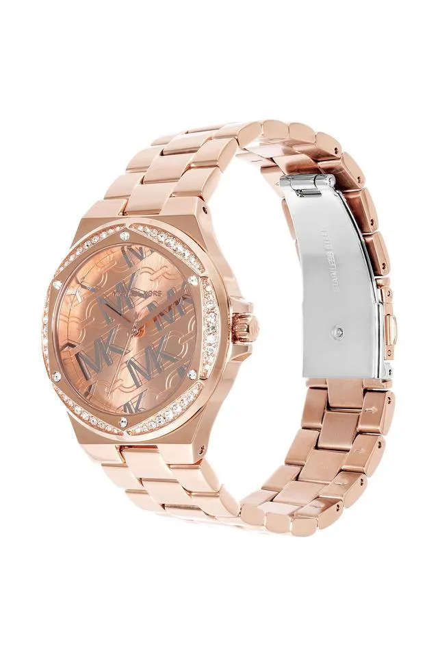 Michael Kors Ladies Watch Lennox 37mm Rose Gold MK7405