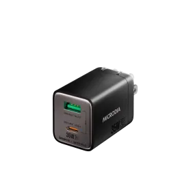 MICRODIA SMARTCube™ Nano 35W GaN Pro Wall Charger,Dual-Port, USB-C PD3.0   USB-A QC3.0