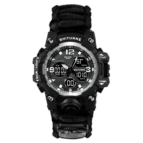 Military Waterproof Digital Watch With Compass For Men / Accessories For Outdoor Survival