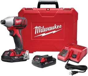 Milwaukee 2657-22CT Impact Driver Kit, Battery Included, 18 V, 1.5 Ah, 1/4 in Drive, Hex Drive, 3350 ipm :EA: QUANTITY: 1