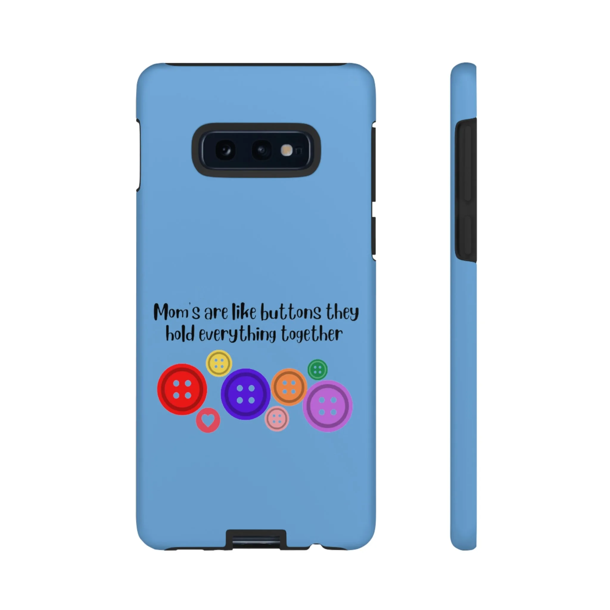 mom buttons blue Tough Cases