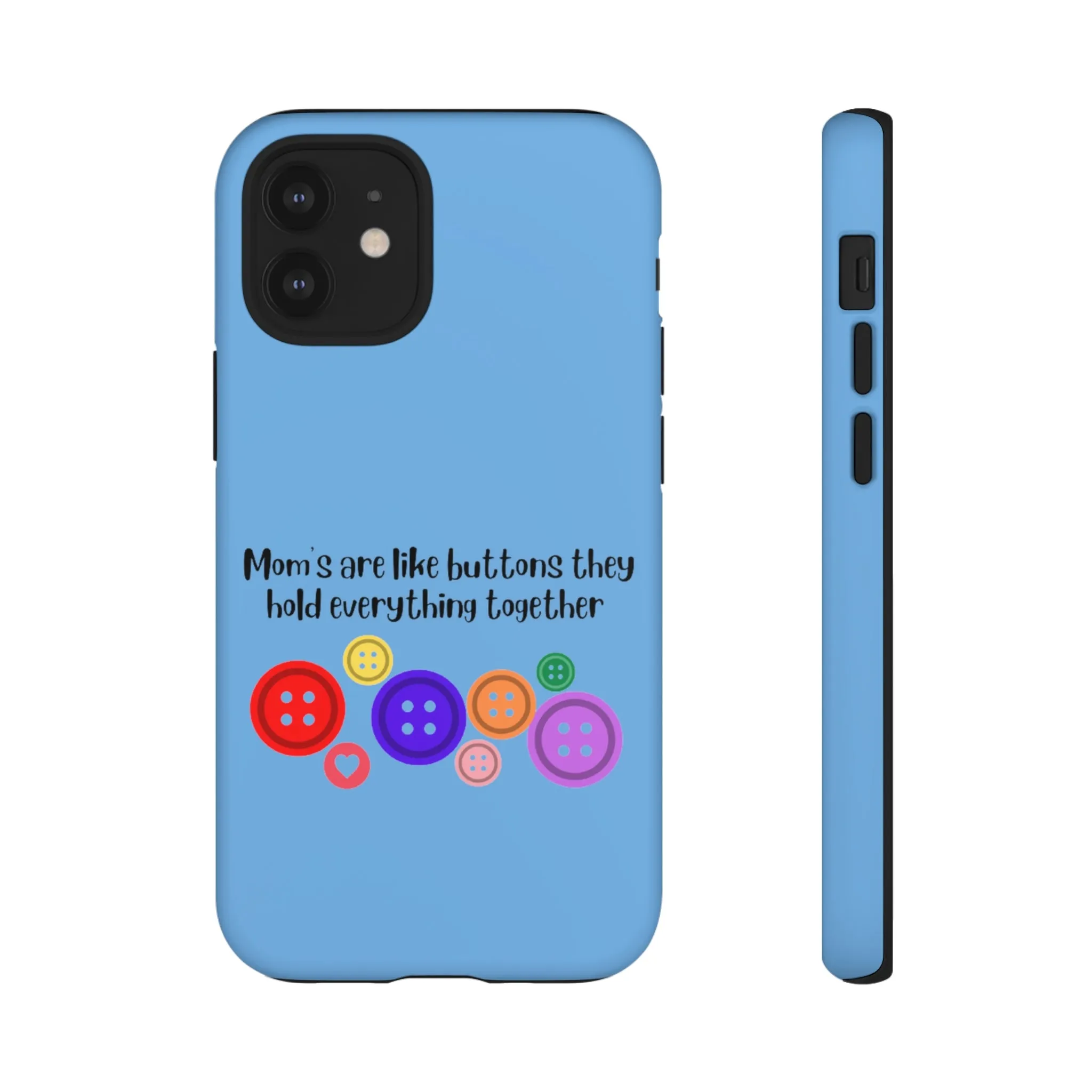 mom buttons blue Tough Cases