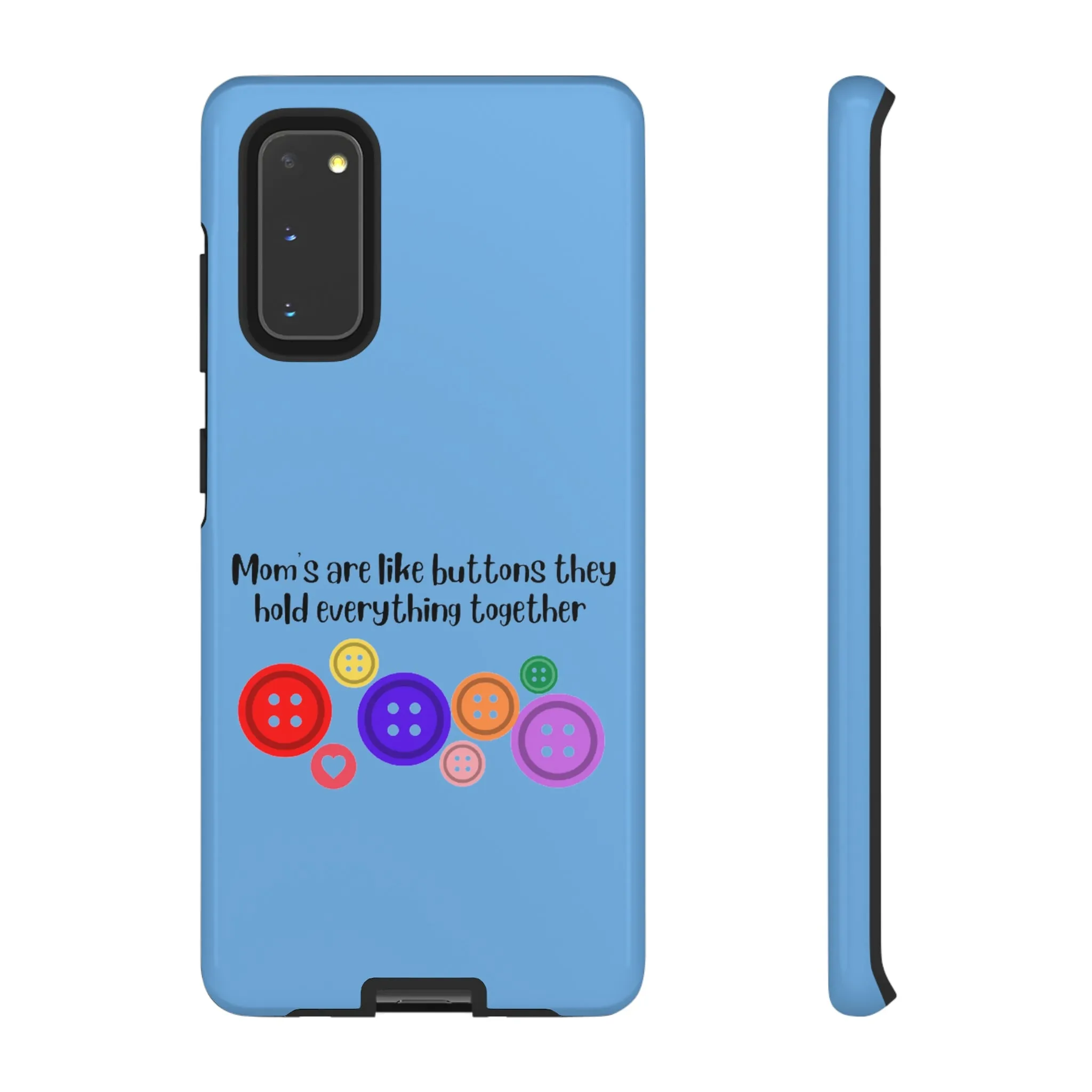 mom buttons blue Tough Cases