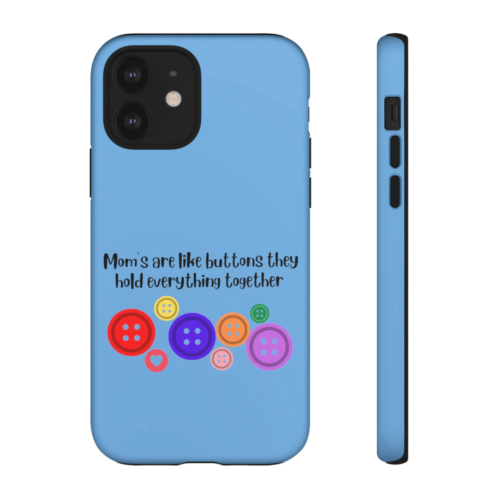 mom buttons blue Tough Cases