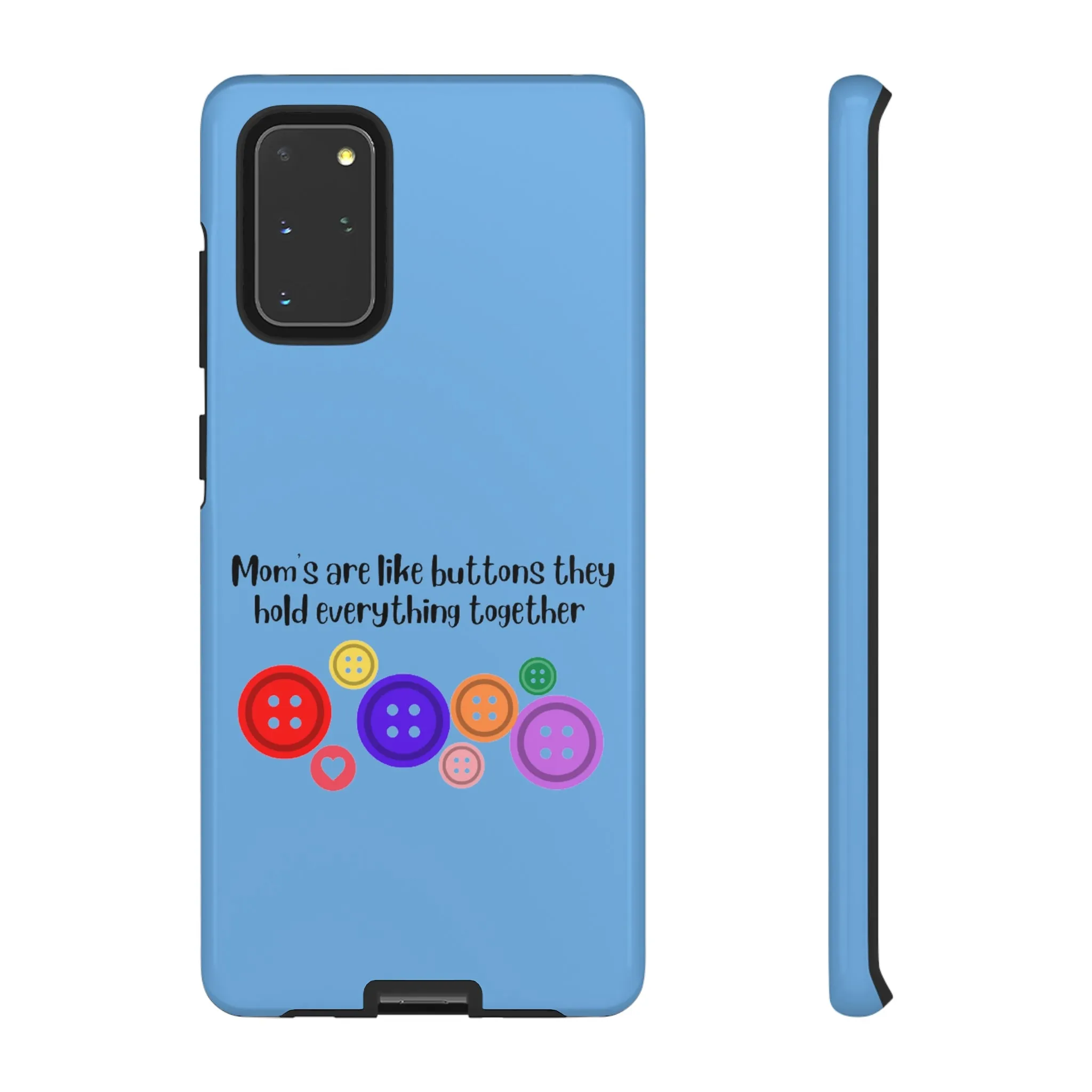 mom buttons blue Tough Cases