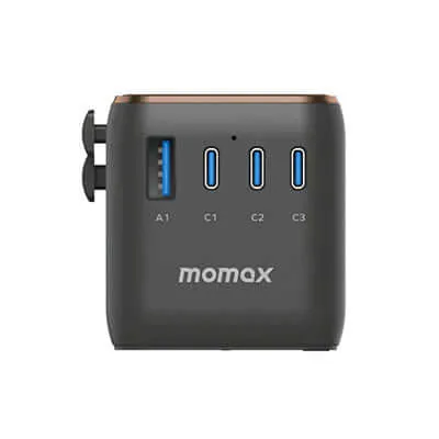 Momax 1-World 4-Port GaN Travel Charger 170W   USB-C Cable