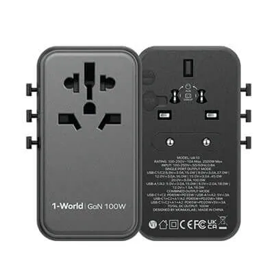 Momax 1-World Universal 4-Port Travel GaN Charger 100W