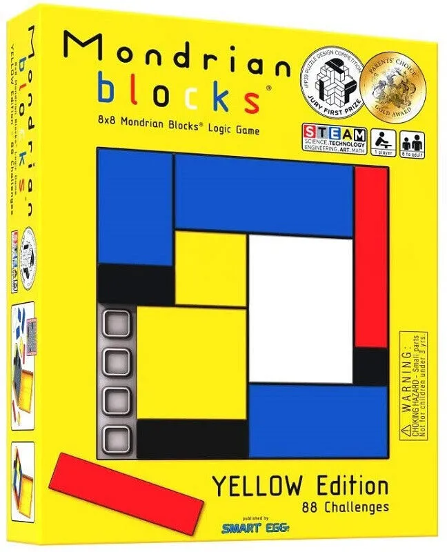 Mondrian Blocks Puzzle Game Yellow