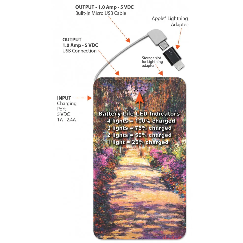 Monet Garden Path Portable Power Bank