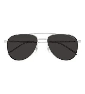 Montblanc Men's Grey Pilot Sunglasses