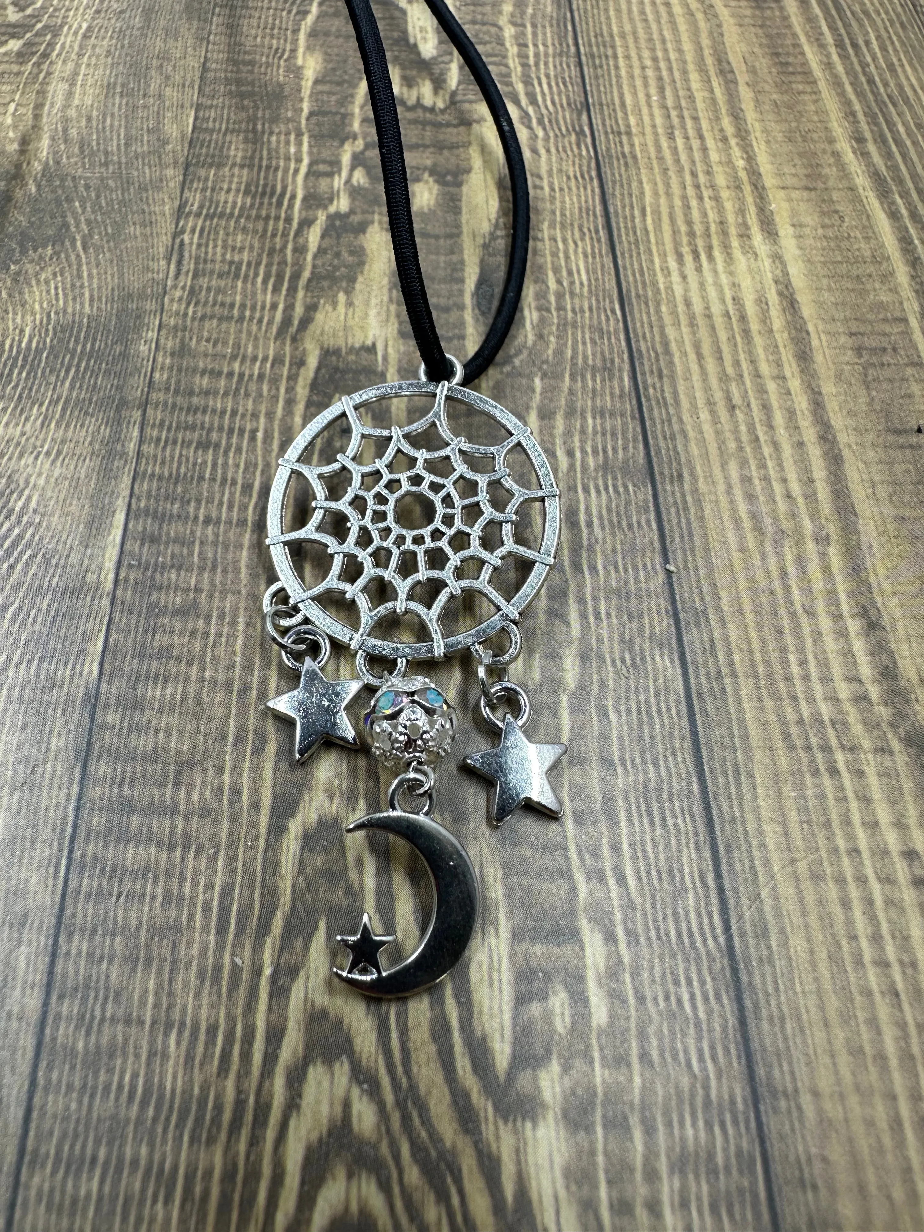 Moon and stars Dream Catcher Car Ornament