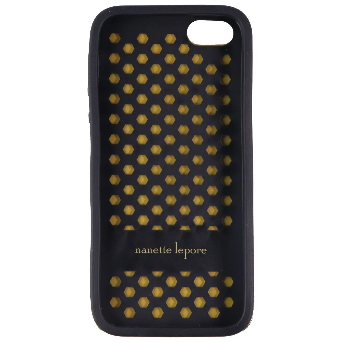 Nanette Lepore Dual Layer Case for iPhone 5/5S/SE - Black and Gold - Feathers