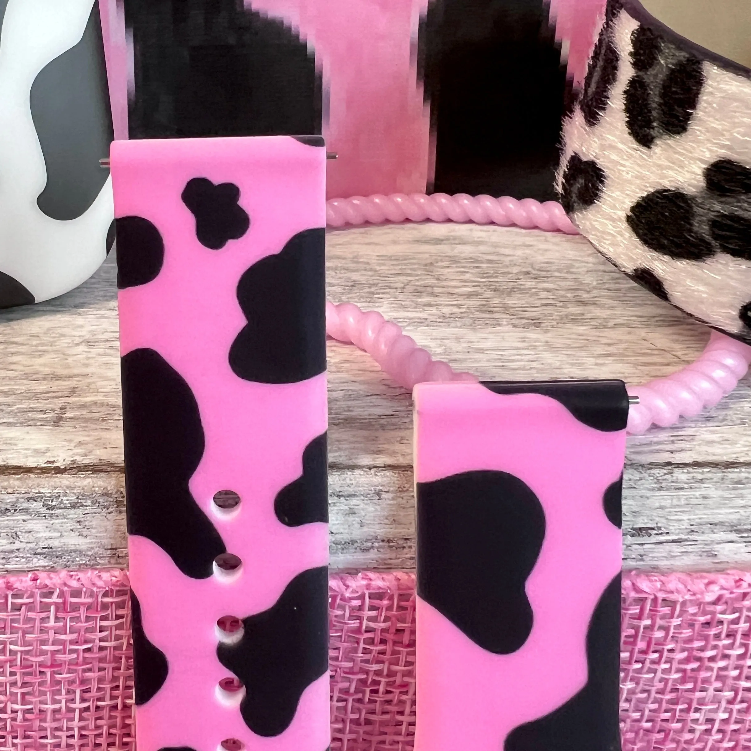 Nashville Cow Pink Print Silicone Band For Samsung Watch