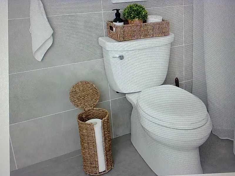 Natural Seagrass Toilet Paper Holder Fits 3 Rolls