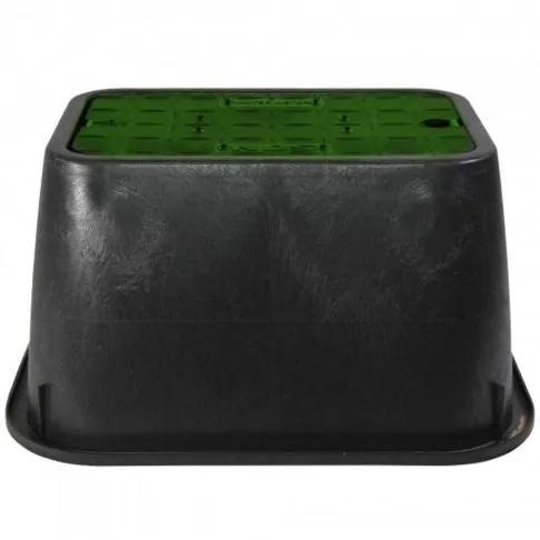 NDS - D1000-SG - RES 10"x15"x10" Box and Drop-In Lid, Green Lid/Black Body