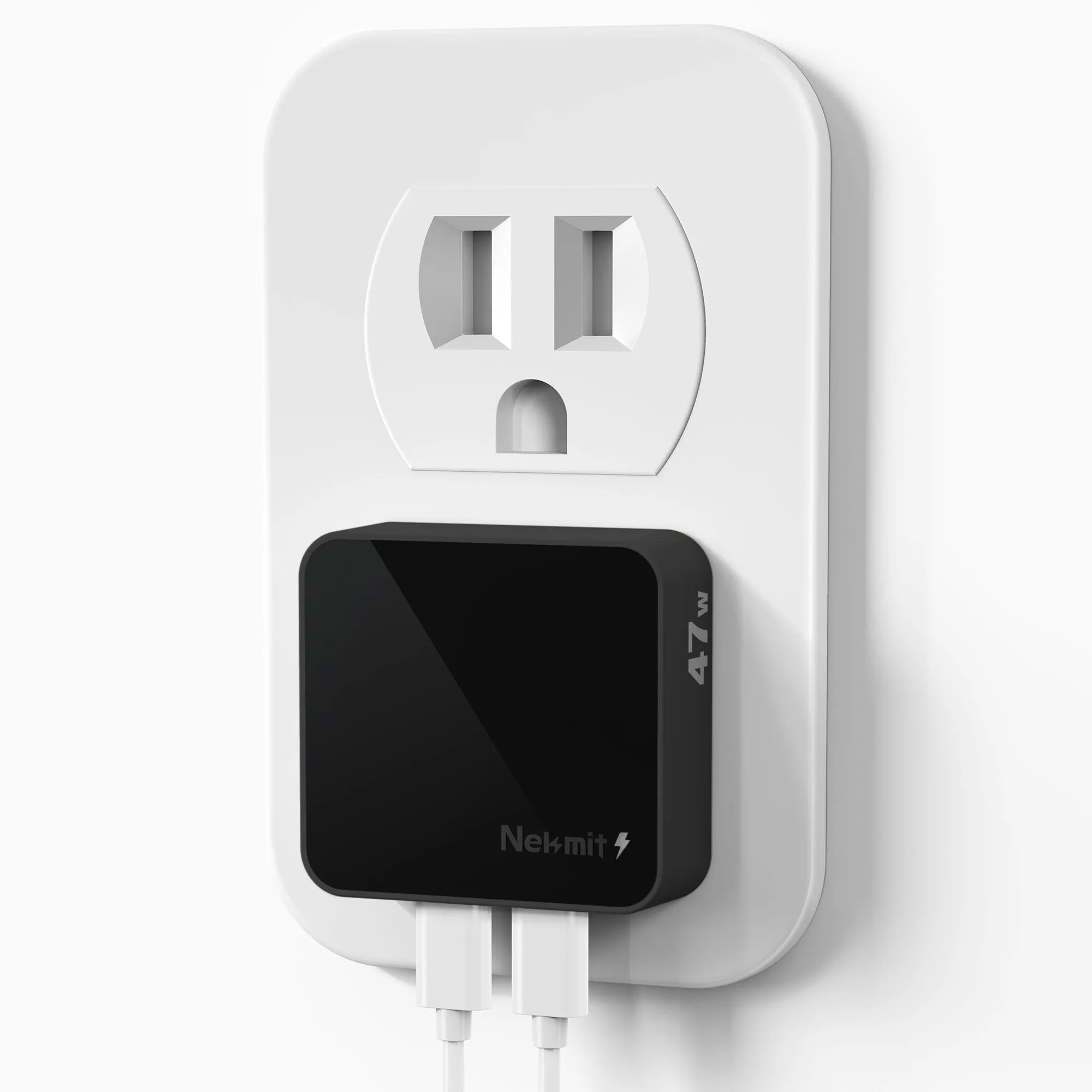 Nekmit 47W Dual Ports Flat USB-C Wall Charger PPS Fast Charging