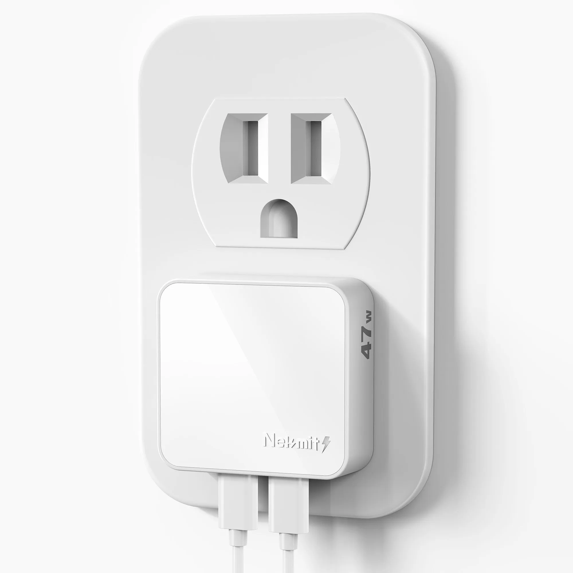 Nekmit 47W Dual Ports Flat USB-C Wall Charger PPS Fast Charging