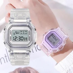 New Fashion Transparent Digital Watch Square Women Watches Sports Electronic Wrist Watch Reloj Mujer Clock Dropshipping