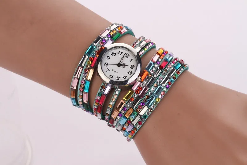 New Style Fashion Women Dress Watches Quartz Colorful Flannel Leather Luxury Gift Children Casual High Quality