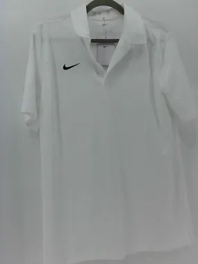 Nike Men's White Dri-Fit Polo Shirt Medium Short Sleeve