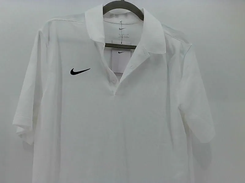 Nike Men's White Dri-Fit Polo Shirt Medium Short Sleeve