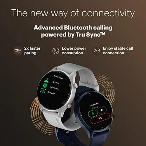 Noise Twist Round dial Smart Watch with Bluetooth Calling, 1.38" TFT Display, up-to 7 Days Battery, 100  Watch Faces, IP68, Heart Rate Monitor, Sleep Tracking (Jet Black)