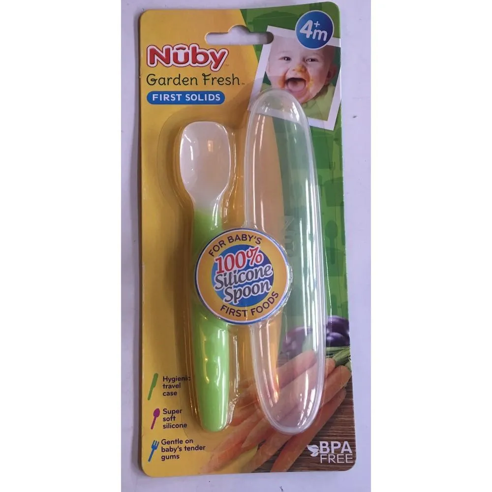 Nuby - Garden Fresh Silicone Spoon With Case