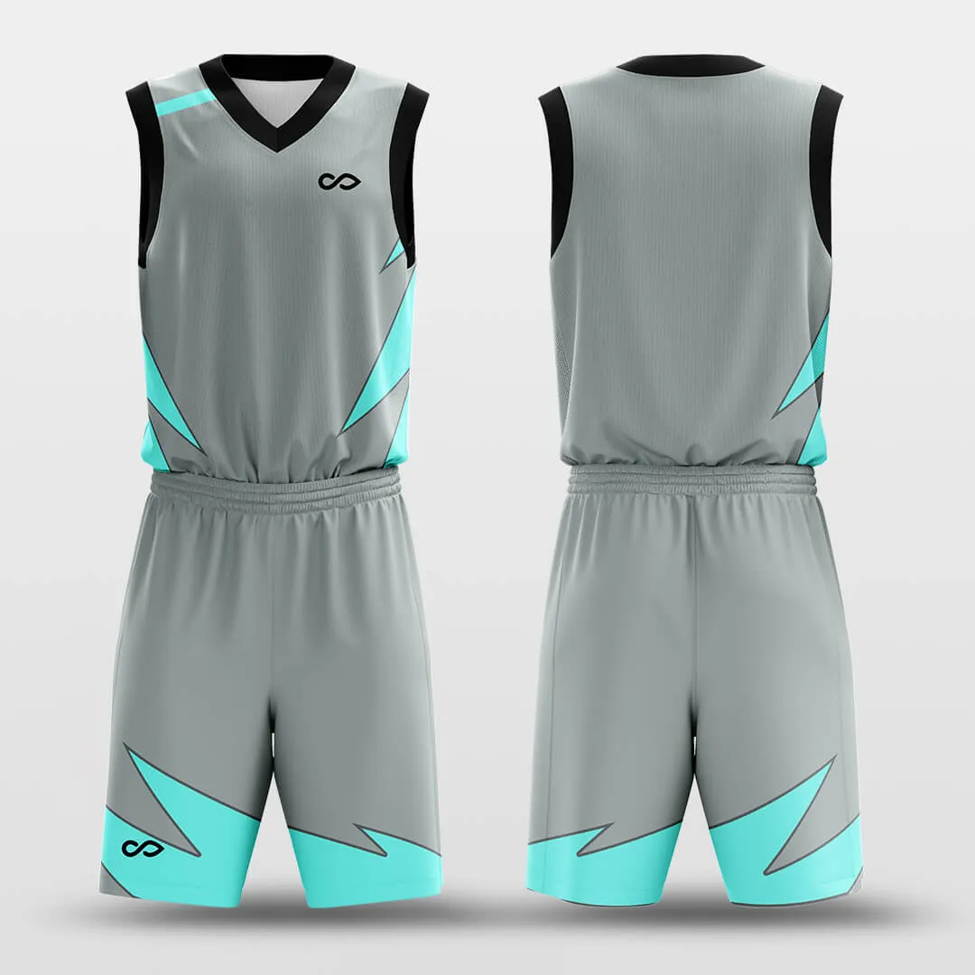 Ocean Wave - Customized Basketball Jersey Set Sublimated BK160631S