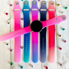 Ombre' Print Silicone Band For Samsung Watch Multiple Colors Available