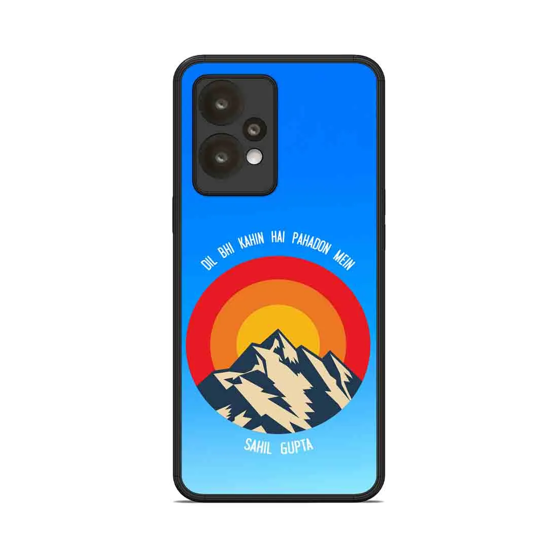 Oneplus Nord CE 2 Lite Back Cover Custom Design Mobile Cases with Name - Adventure Mountains