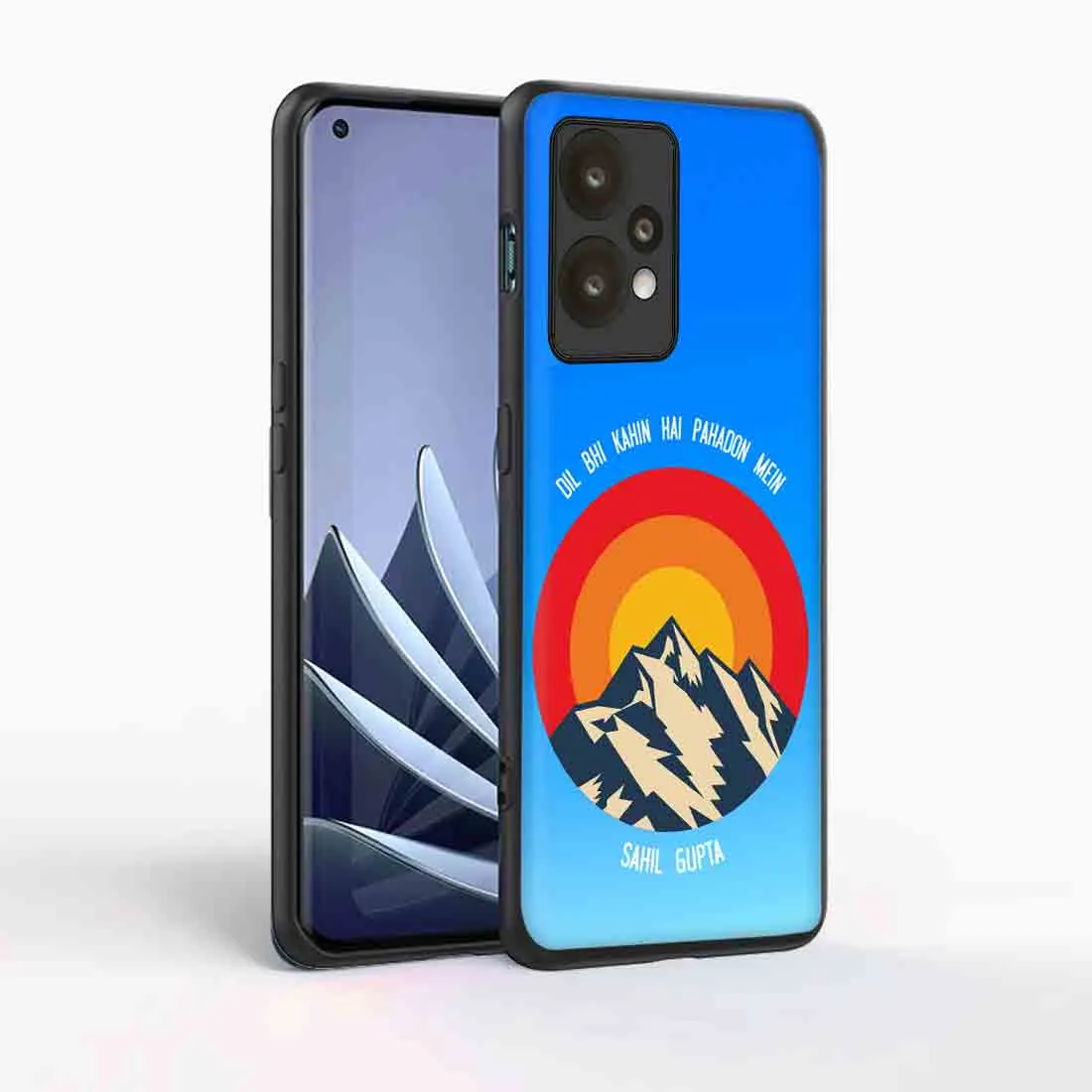 Oneplus Nord CE 2 Lite Back Cover Custom Design Mobile Cases with Name - Adventure Mountains