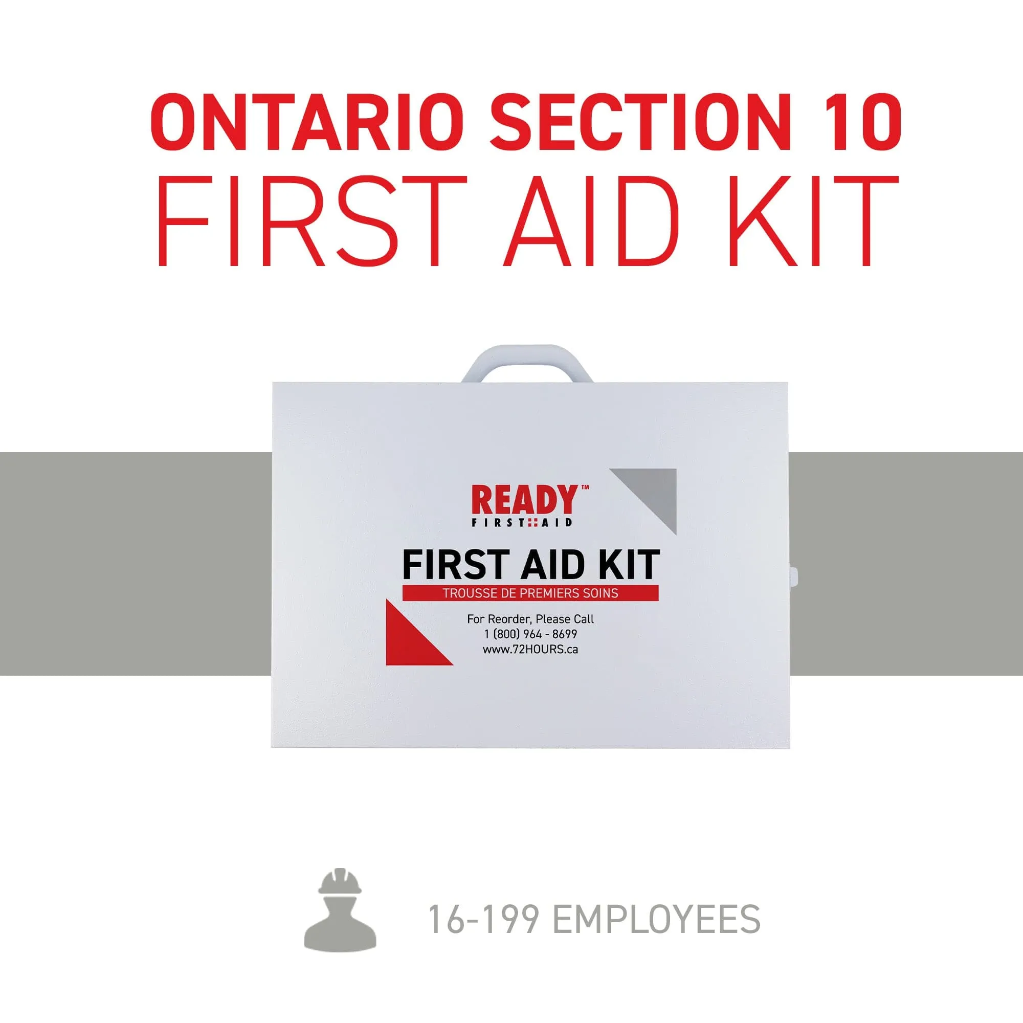 Ontario Section 10 First Aid Kit (16-199 Employees) with Metal Cabinet