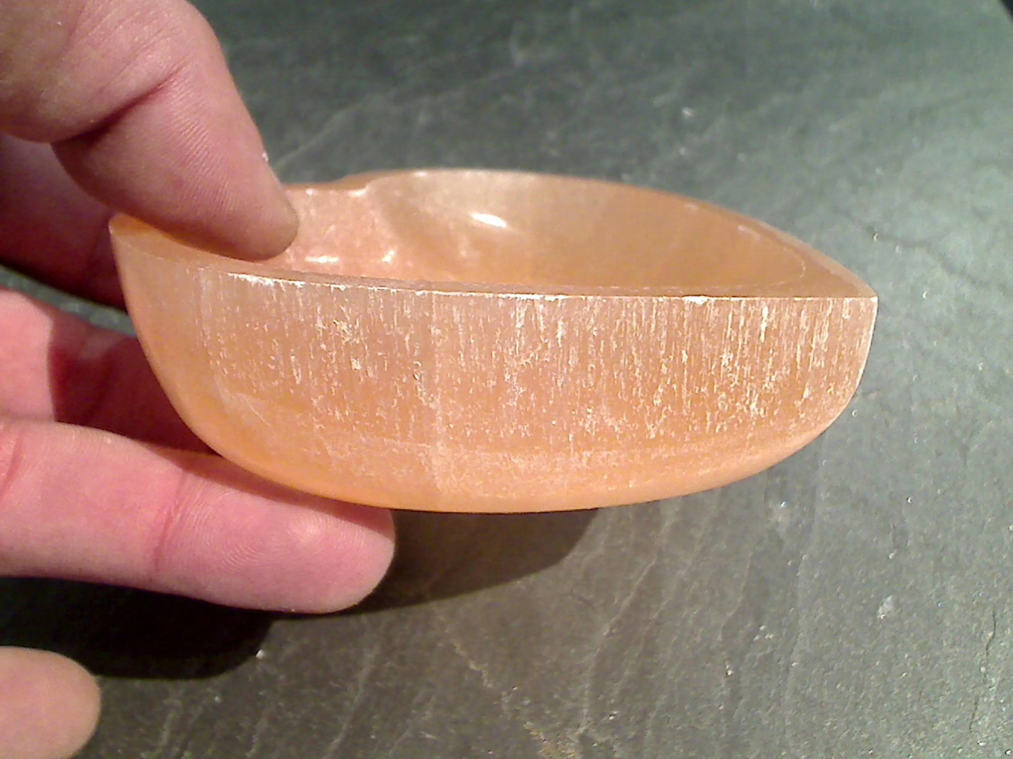 Orange Selenite 4" Heart Shaped Charging Bowl