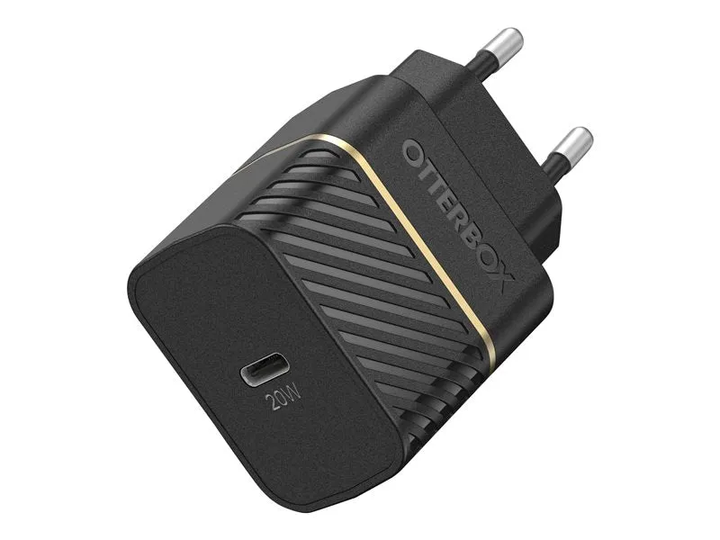 Otterbox - Power Adapter - Propack - 20 Watt - 3 A - Apple Fast Charge, Fast Charge, Pd 3.0 (24 Pin Usb-C) - Black