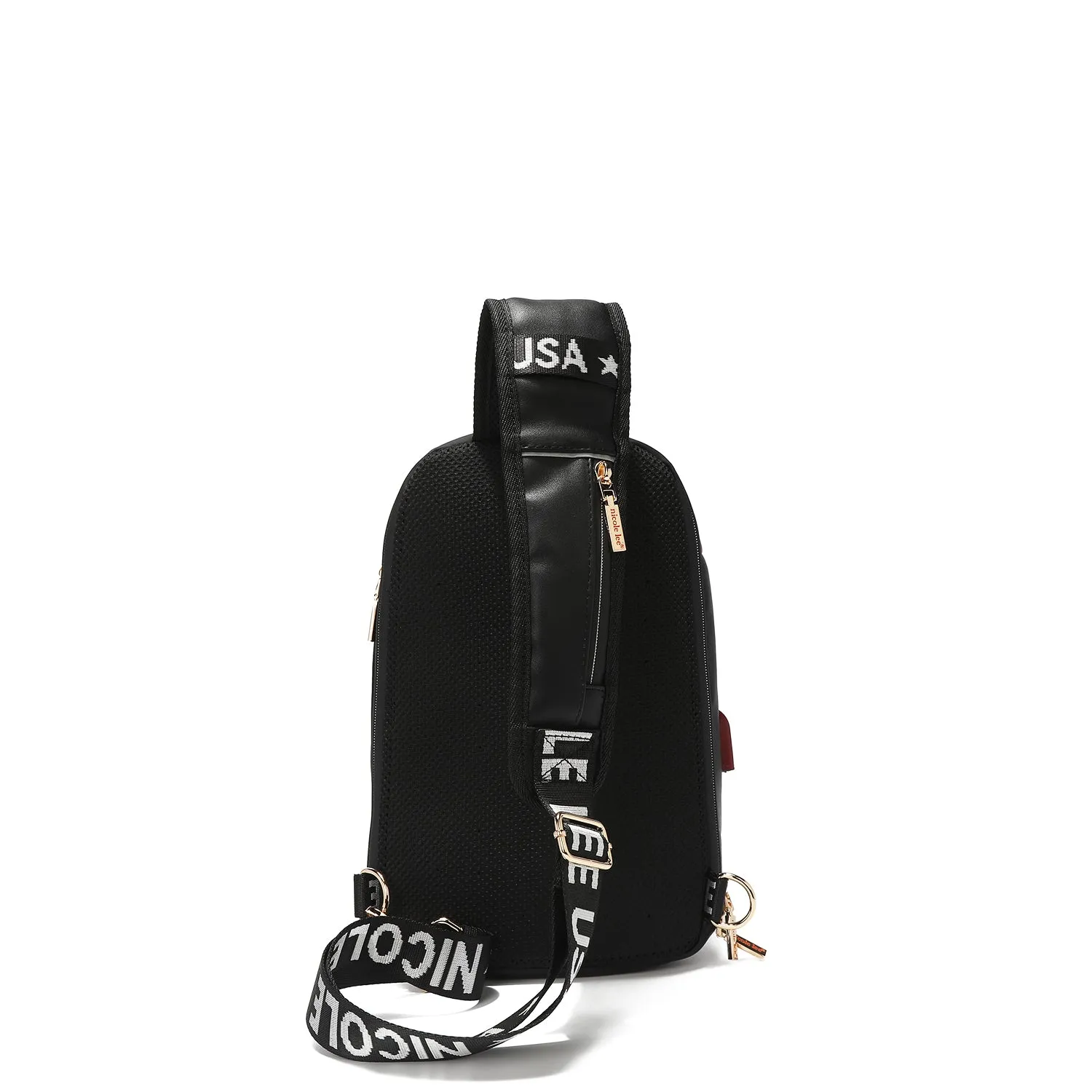 PAULINA SLING BACKPACK WITH USB CHARGING AND EARPHONE PORTS