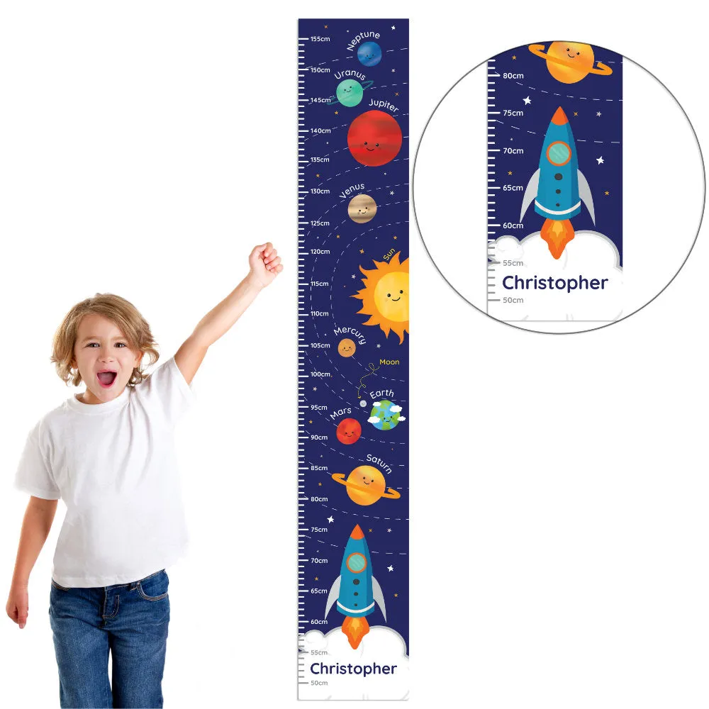 Personalised Solar System Height Chart