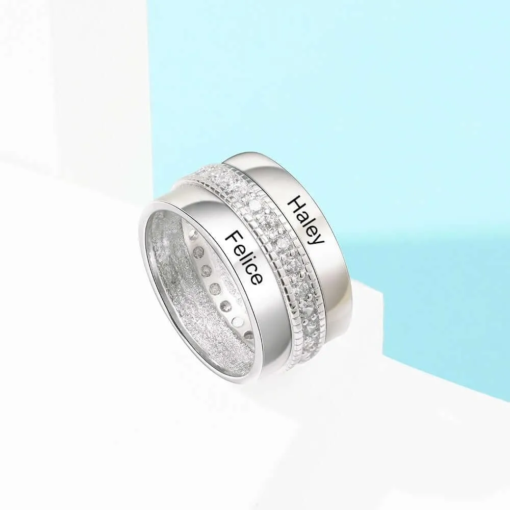 Personalized Engraved Name Rings